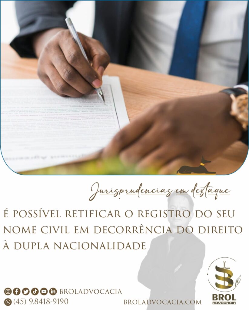 Você possui dupla nacionalidade? Você pode alterar seu nome no registro civil para refletir essa realidade. Consulte um advogado para saber mais