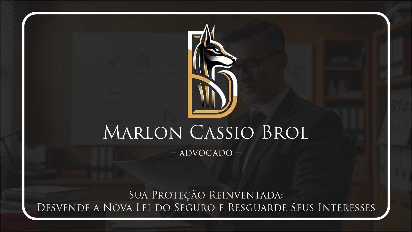 Ilustração conceptual de um contrato de seguro sendo revisado, destacando elementos de transparência, proteção ao consumidor e o suporte jurídico oferecido por um advogado, conforme estabelecido pela Lei nº 15.040/2024.